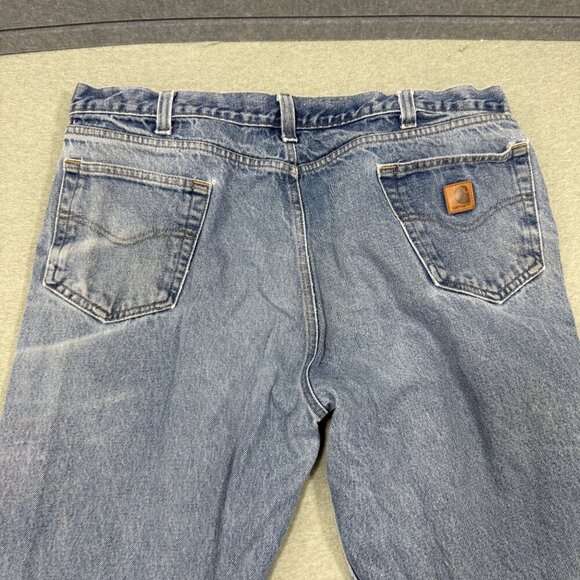 Carhartt Jeans Men's 40X34 Traditional Fit Blue Straight Leg Light Wash 5 Pocket - Picture 9 of 10